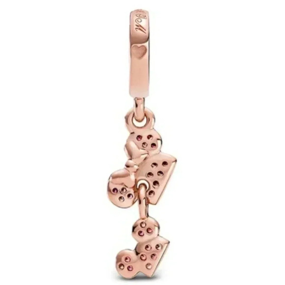 Disney x Pandora Exclusive Charm Minnie Mouse Hat Rose Gold Enamel Pink NWT - Picture 5 of 5
